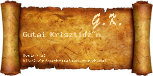 Gutai Krisztián névjegykártya